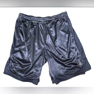 AND1 Shorts Mens 2XL Blue Elastic Waist Basketball Athletic Drawstring Pockets